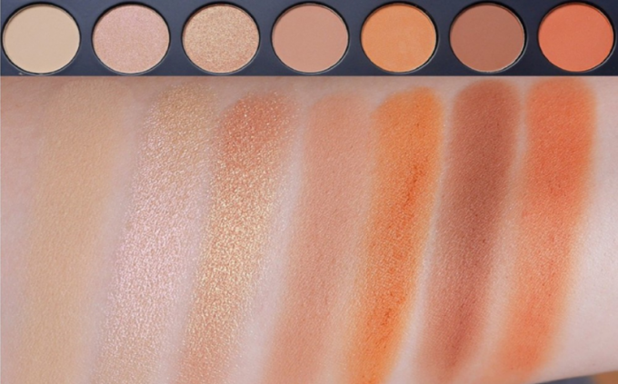 Palette modifiée la tonalité orange de fard à paupières d'oeil de maquillage de fard à paupières d'automne élevé neutre de colorant