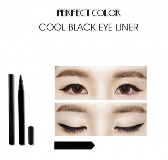 Eye-liner professionnel de maquillage d'oeil pour des yeux de Brown, poids léger liquide de stylo d'eye-liner