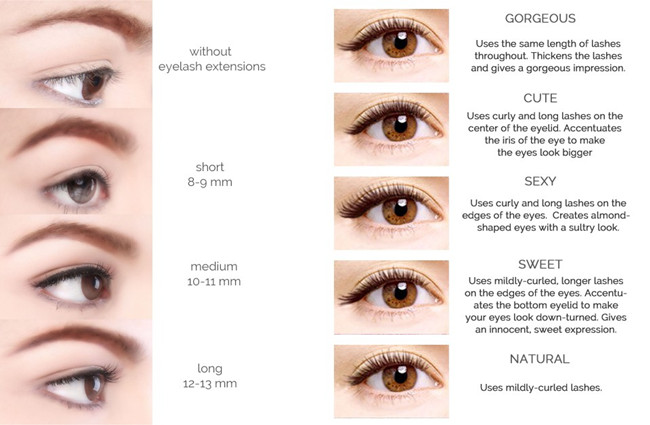Catégorie noire de couleur de différents d'oeil cils de maquillage matériaux pour des filles