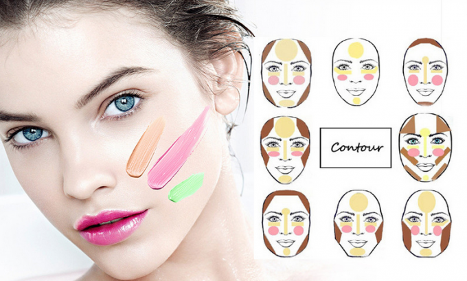 Crayon correcteur fait sur commande de découpe de bon marché 6 couleurs de marque de distributeur de cosmétiques de maquillage