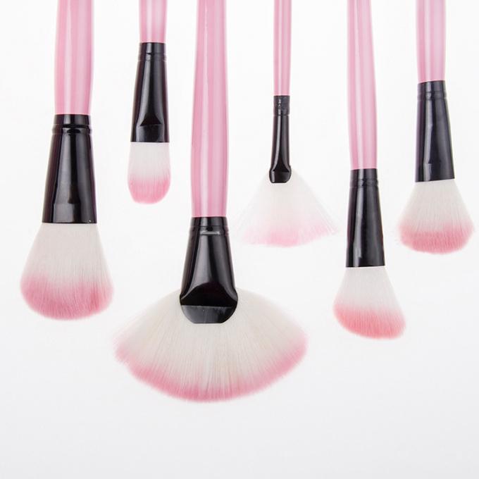 Pleine couleur de rose de brosse de lecture de maquillage de beauté synthétique pour la poudre faciale