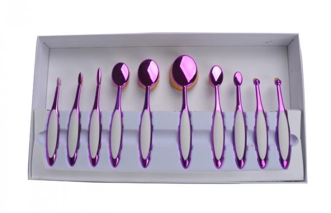 Brosses ovales de maquillage de brosse à dents de maquillage de kit professionnel cosmétique de brosse
