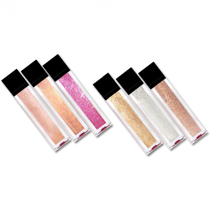Scintillement imperméable Lipgloss de couleur des produits de maquillage de lèvre de marque de distributeur 6 durable