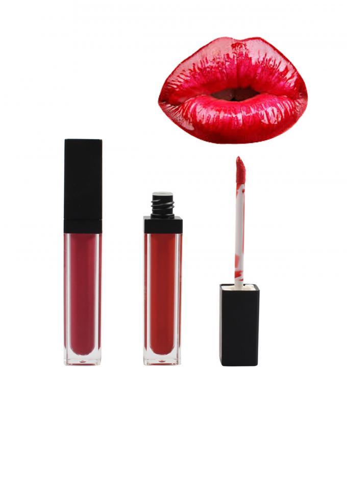 Couleurs organiques du tube 12 de rouge à lèvres liquide mat imperméable cosmétique romantique de beauté
