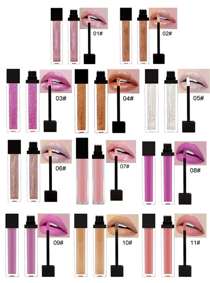 Produit de maquillage de lèvre de labels n'imperméabilise pas les tubes liquides de Lipgloss pour le maquillage quotidien