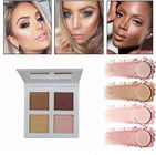 Professional Face Makeup Highlighter Palette 4 Color With Mineral Ingredient