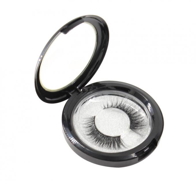 Diamètre rose léger des cils 7.5CM de maquillage d'oeil avec le LOGO d'impression d'écran