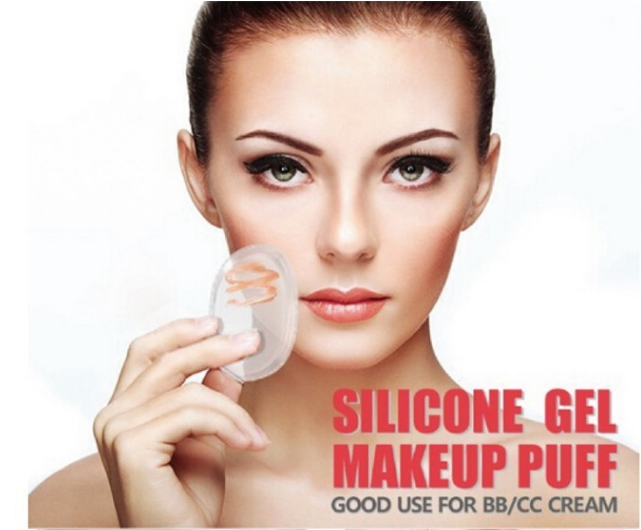 Éponge molle adaptée aux besoins du client de mélangeur de beauté de silicone, éponge claire de maquillage de silicone
