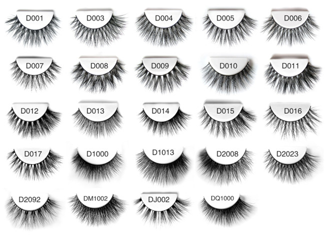Catégorie noire de couleur de différents d'oeil cils de maquillage matériaux pour des filles