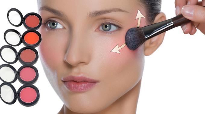 Le maquillage simple de visage de marque de distributeur rougissent les cosmétiques justes de mode compacte de palette