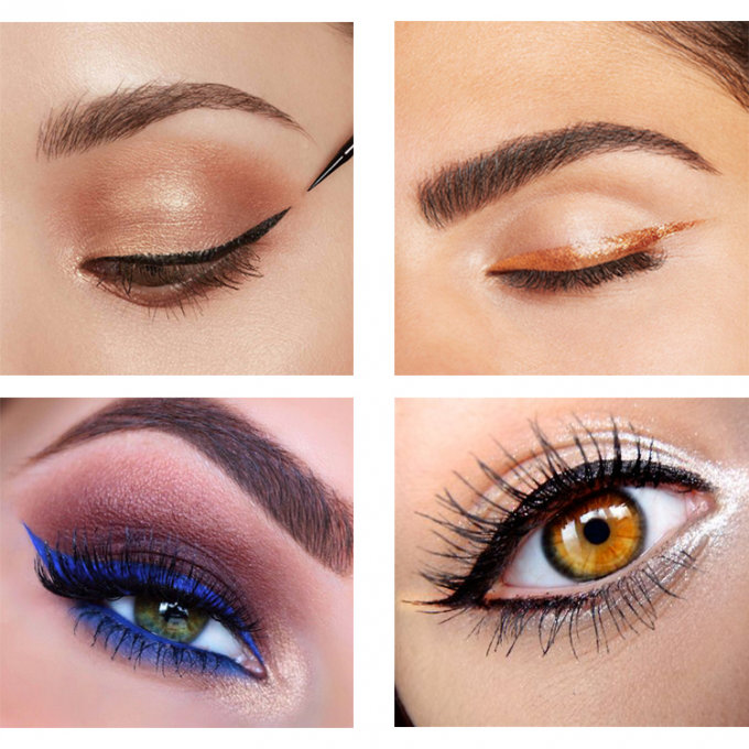 La couleur liquide imperméable de noir d'eye-liner de maquillage d'oeil composent des produits de cosmétiques de beauté