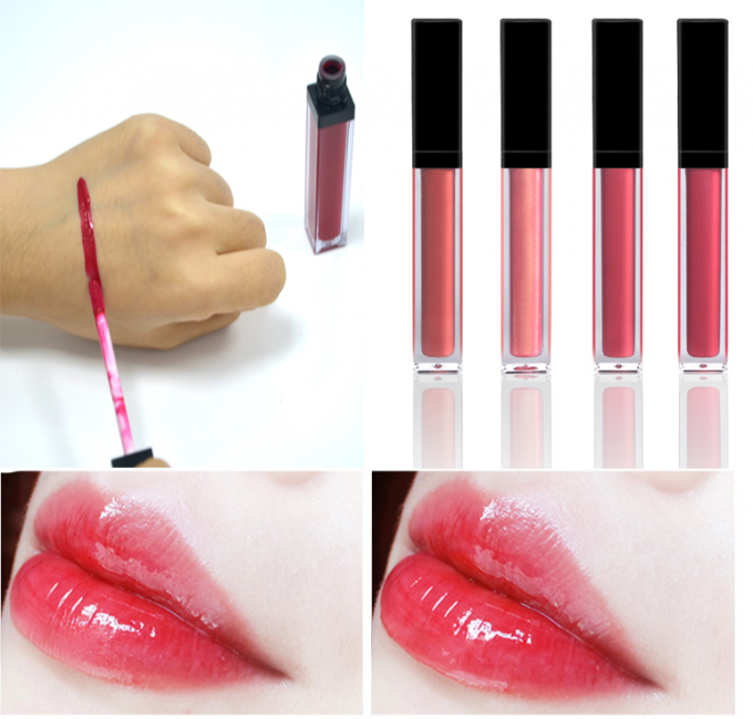 Capacité liquide brillante durable brillante de la forme 8ml de Lipgloss de produits de maquillage de lèvre