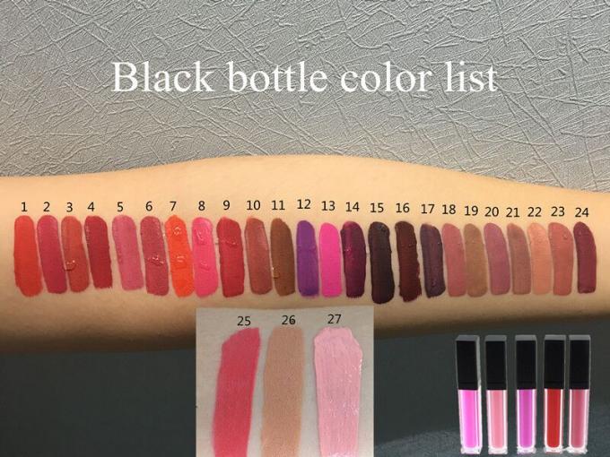 Aucun tube liquide mat imperméable 27 de rouge à lèvres de bâton de labels ne colore 3 ans de durée de conservation