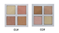 La palette de barre de mise en valeur de maquillage de 4 couleurs, barre de mise en valeur de bloc d'éclairage de visage desserrent la poudre