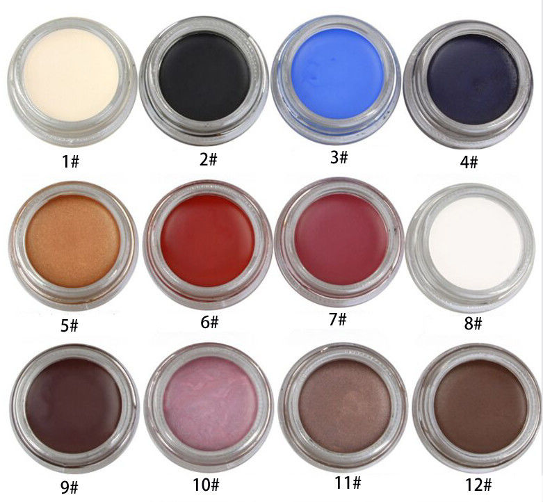 Gel Eyeliner Pacakaing Eye Makeup Eyeliner 12 Color High Pigment Waterproof