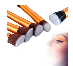 Chine Poignée cosmétique populaire en métal de brosse de lecture de maquillage avec des matériaux de cheveux de fibre usine